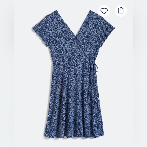 Kaileigh Dresses & Skirts - KAILEIGH Kaela Faux Wrap Knit Dress - Navy Blue - Small